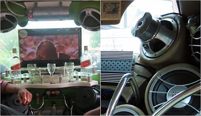 Viral Angkot Lantai Keramik TV LED + Speaker, Berasa di Rumah Sendiri!